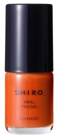 shiroのオレンジネイル｜こっくりとした赤みオレンジが印象的な亜麻ネイル1
